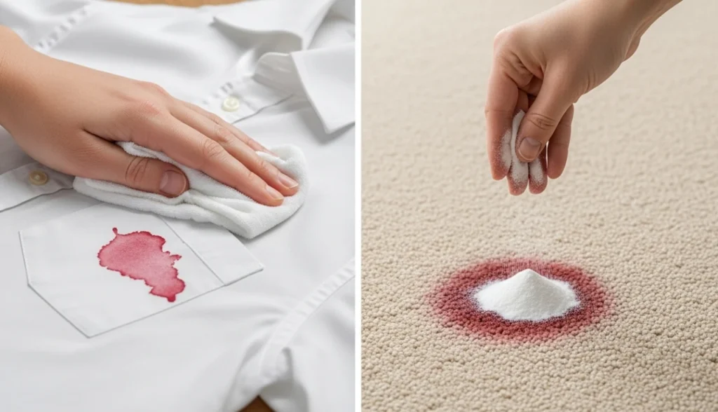 Como tirar manchas de vinho de tecidos e carpetes 1