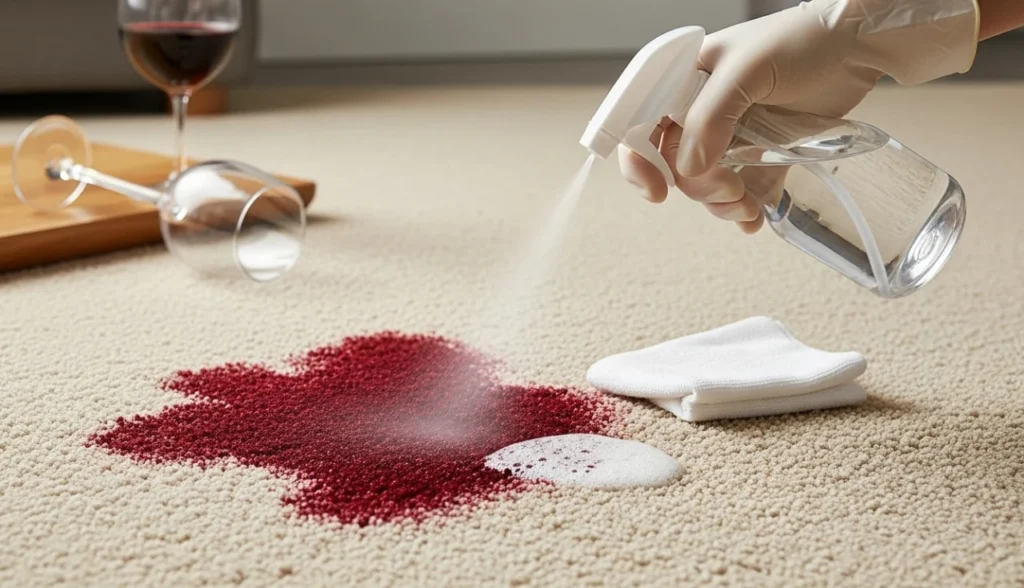 Como tirar manchas de vinho de tecidos e carpetes 1