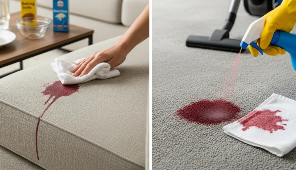 Como tirar manchas de vinho de tecidos e carpetes 3