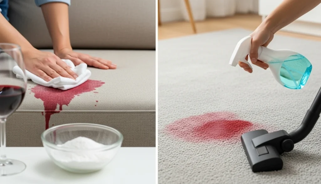 Como tirar manchas de vinho de tecidos e carpetes 4