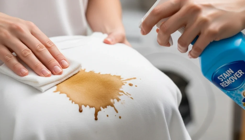 Como tirar manchas de caf da roupa com facilidade 3