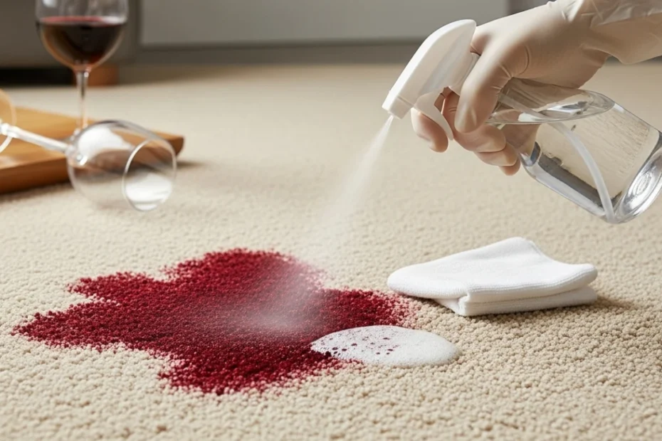 Como tirar manchas de vinho de tecidos e carpetes 1