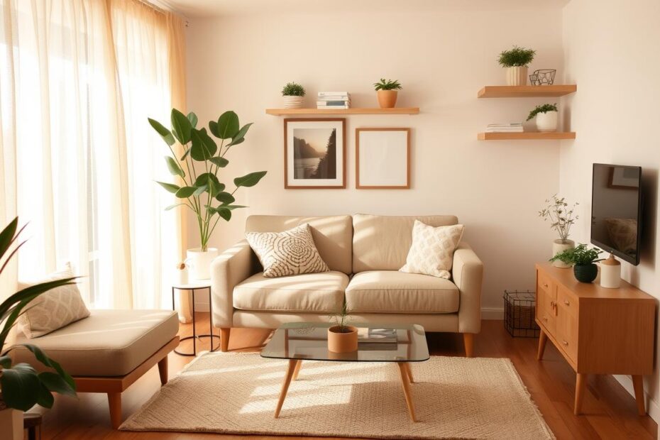 Decoração simples e barata para sala pequena